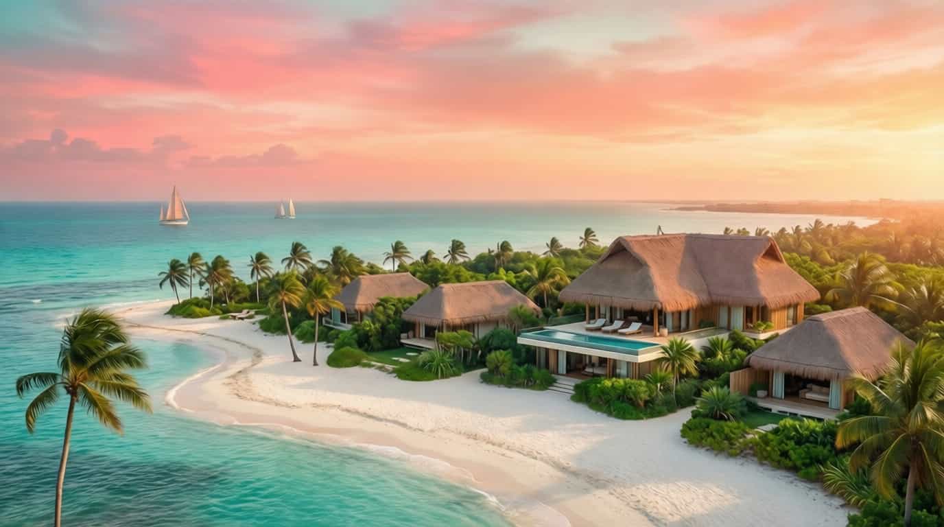 Fondo destinos con hoteles