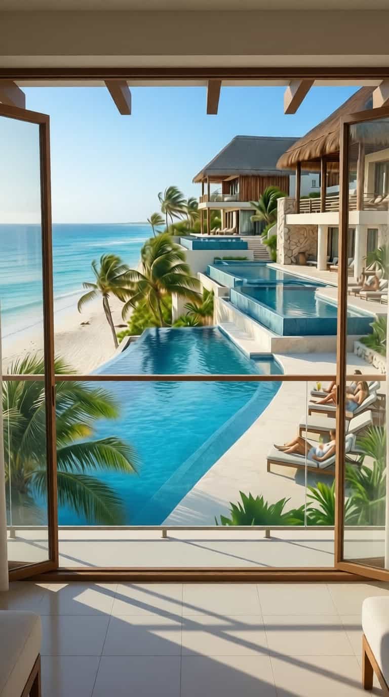 Fondo destinos con hoteles